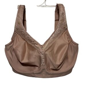 Glamorise Beige Full Coverage Bra Wireless size 34G